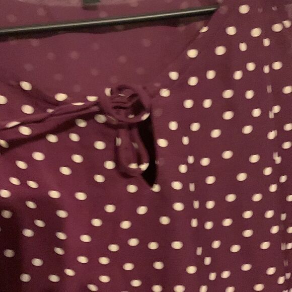 PapermoonāEUCāpurpleĀ polkaādotāblouseāSizeāSmall - Picture 2 of 5